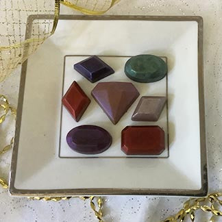 Solid Chocolate Flat Gems